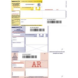 TECHMAY LOGETIQ Boîte de 1000 imprimés recommandés avec AR A4 IB1. Laser et jet d'encre