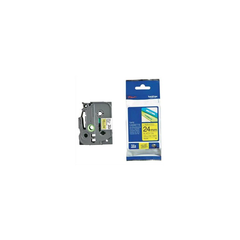 BROTHER Ruban pour PTOUCH laminé noir/jaune 24mmx8m TZE651 BROTHER Ruban pour PTOUCH laminé noir/jaune 24mmx8m TZE651
