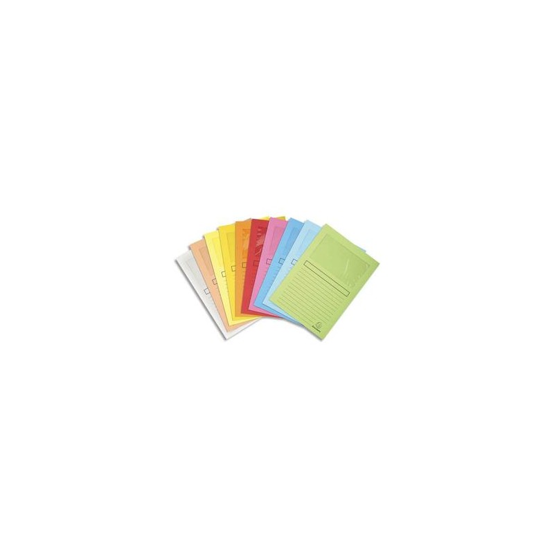 EXACOMPTA Paquet de 10 pochettes coins SUPER en carte 160g avec fenêtre, coloris assortis 10 couleurs EXACOMPTA Paquet de 10 pochettes coins SUPER en carte 160g avec fenêtre, coloris assortis 10 couleurs