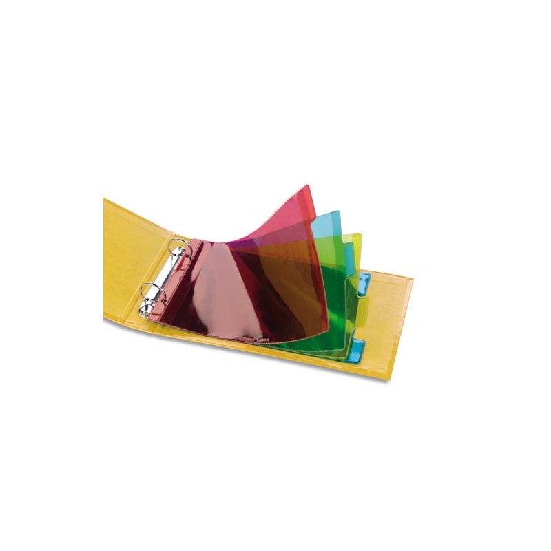 ELBA Jeu d'intercalaires pour fiches bristol 4 positions à onglets format 14,8x21 cm, en PVC 14/100e ELBA Jeu d'intercalaires pour fiches bristol 4 positions à onglets format 14,8x21 cm, en PVC 14/100e