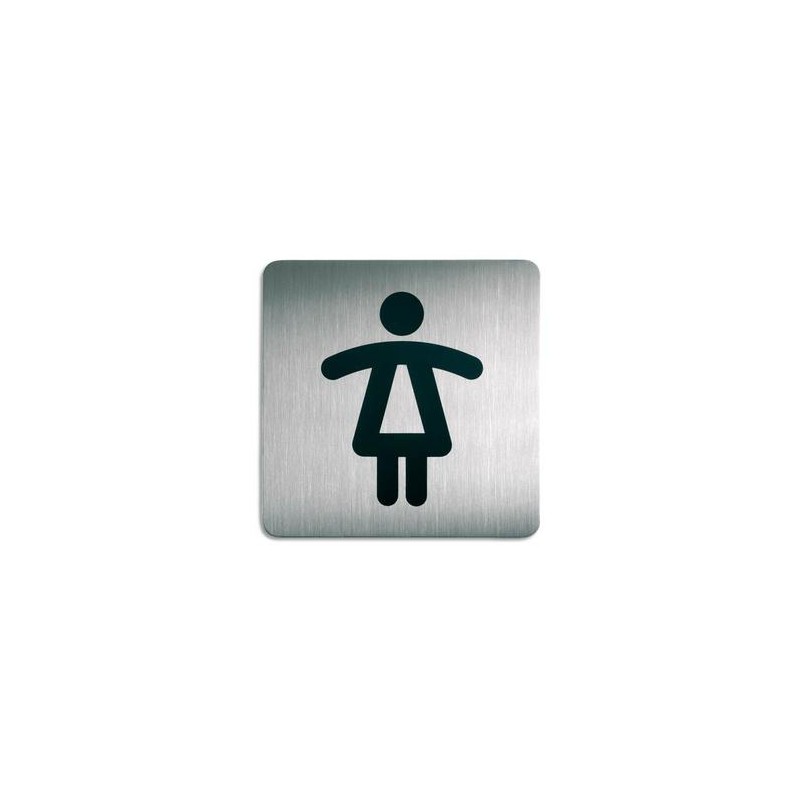 DURABLE Plaques de signalisation Toilettes Femmes argent métallisé 15x15 cm DURABLE Plaques de signalisation Toilettes Femmes argent métallisé 15x15 cm