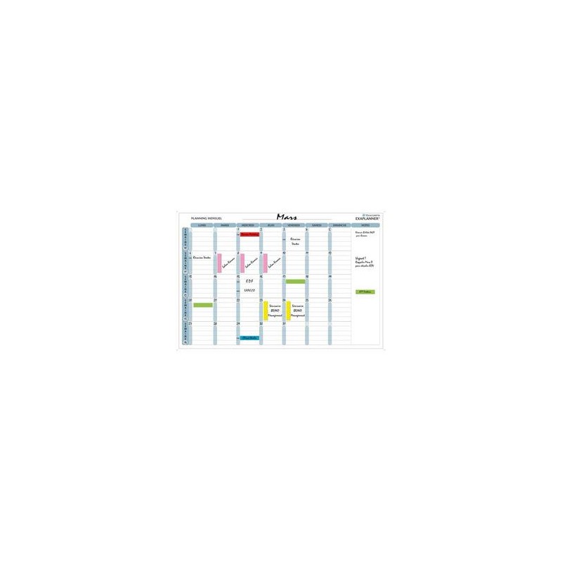 EXACOMPTA Planning mensuell magnétique 90x59cm vendu en kit avec de nombreux accessoires 57150E EXACOMPTA Planning mensuell magnétique 90x59cm vendu en kit avec de nombreux accessoires 57150E
