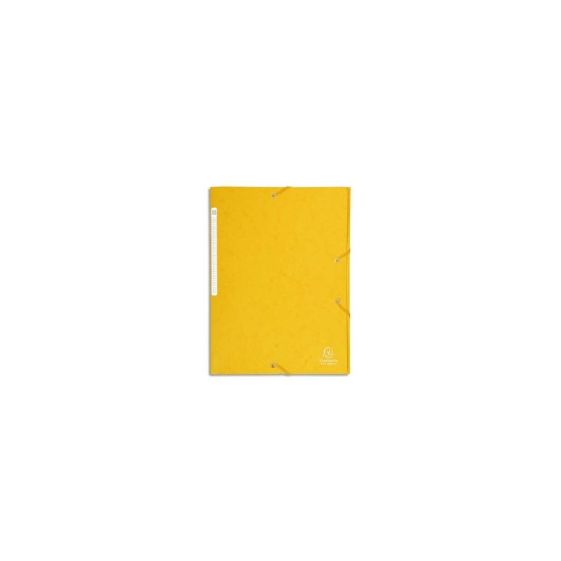 EXACOMPTA Chemise 3 rabats et élastique monobloc , carte lustrée 5/10e jaune, élastique fixé devant EXACOMPTA Chemise 3 rabats et élastique monobloc , carte lustrée 5/10e jaune, élastique fixé devant