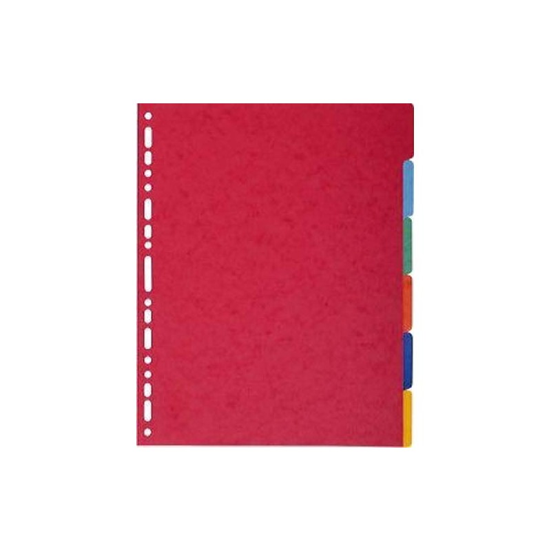 EXACOMPTA Jeu d'intercalaires 6 positions maxi format pour pochettes, en carte lustrée 5/10e EXACOMPTA Jeu d'intercalaires 6 positions maxi format pour pochettes, en carte lustrée 5/10e