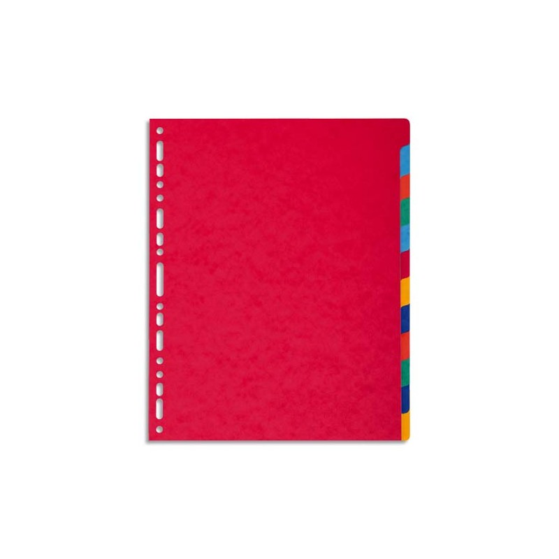 EXACOMPTA Jeu d'intercalaires 12 positions maxi format pour pochettes, en carte lustrée 5/10e EXACOMPTA Jeu d'intercalaires 12 positions maxi format pour pochettes, en carte lustrée 5/10e