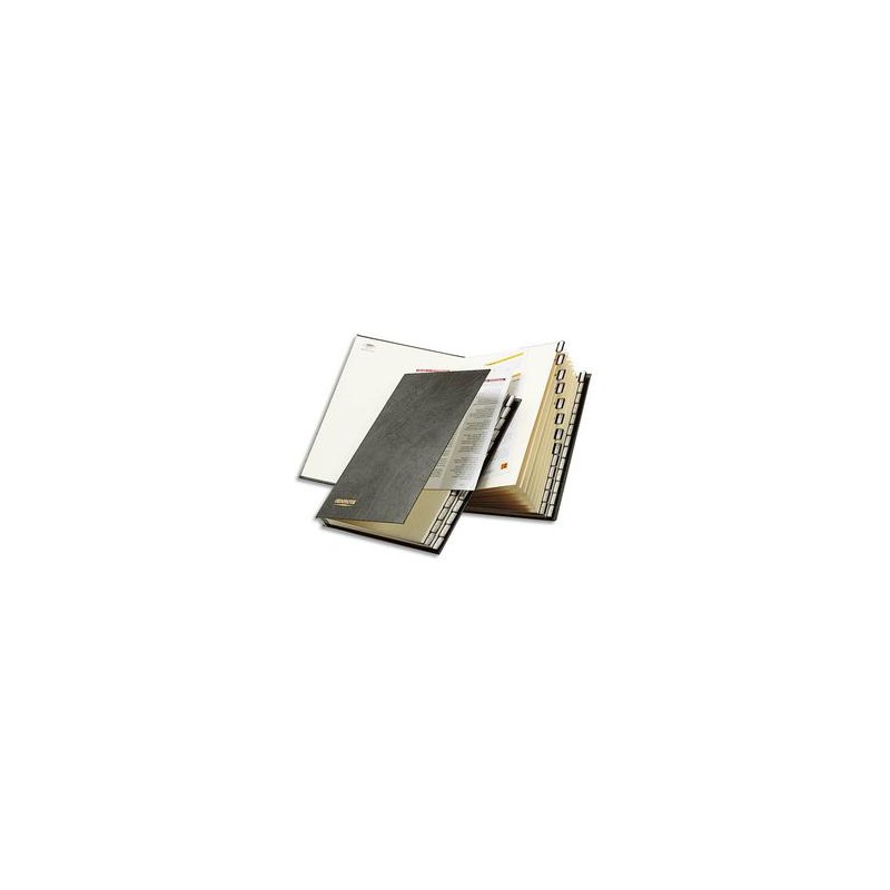EXACOMPTA Trieur alphabétique 26 compartiments noir, couverture rigide plastifiée, onglets en plastique EXACOMPTA Trieur alphabétique 26 compartiments noir, couverture rigide plastifiée, onglets en plastique