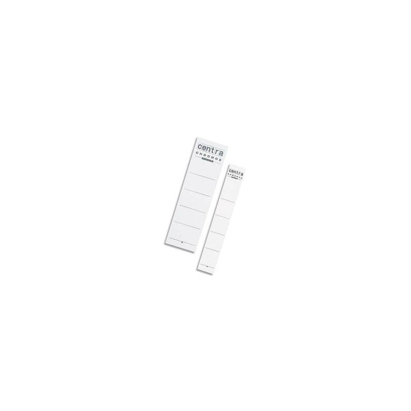 ESSELTE Sachet de 10 étiquettes CENTRA pour classeur dos large Chromos Plus