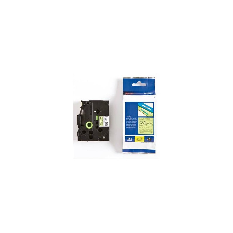 BROTHER Ruban pour PTOUCH laminé noir/jaune fluo 24mmx5m TZEC51 BROTHER Ruban pour PTOUCH laminé noir/jaune fluo 24mmx5m TZEC51
