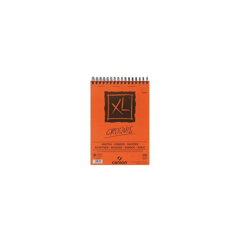 CANSON Album de 120 feuilles de papier dessin CROQUIS XL spirale 90g A4 Ref-787103