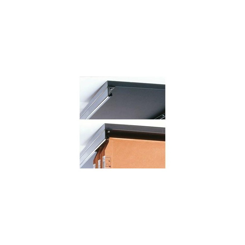 MT INTERNATIONAL Jeu de rails noires pour dossiers suspendus L90cm