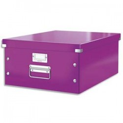 LEITZ Boîte CLICK&STORE L-Box. Format A3 - Dimensions : L36,9xH20xP48,2cm. Coloris violet.