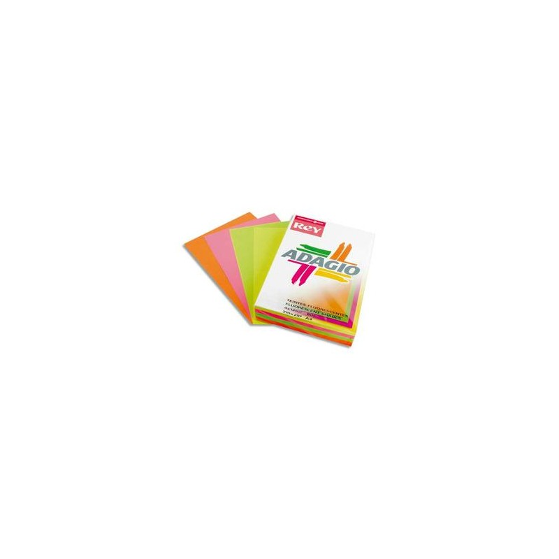 PAPYRUS Ramette 500 feuilles papier couleur flash ADAGIO mandarine fluo A4 80g PAPYRUS Ramette 500 feuilles papier couleur flash ADAGIO mandarine fluo A4 80g