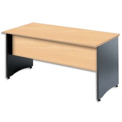 MT INTERNATIONAL Bureau droit Syracuse pied panneau 800x800x740 Hêtre