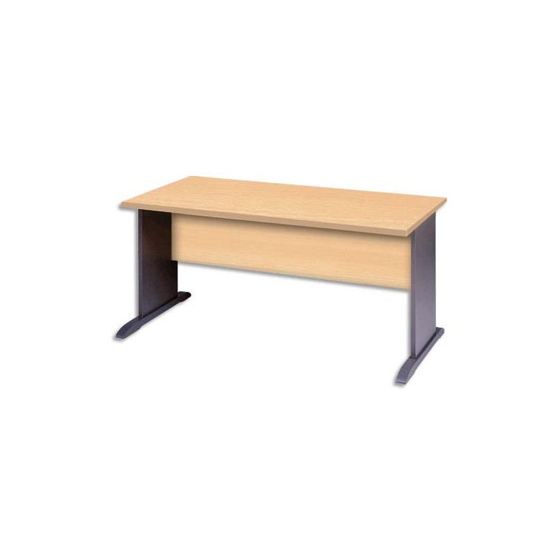 MT INTERNATIONAL Bureau droit Syracuse pied L 1600x800x740 Hêtre