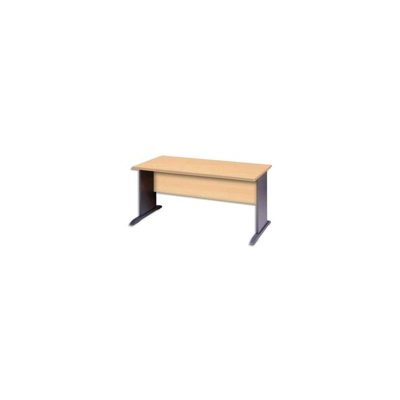 MT INTERNATIONAL Bureau droit Syracuse pied L 800x800x740 Hêtre