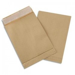 GPV Boite de 250 pochettes kraft armé C4 blanches avec 3 soufflets