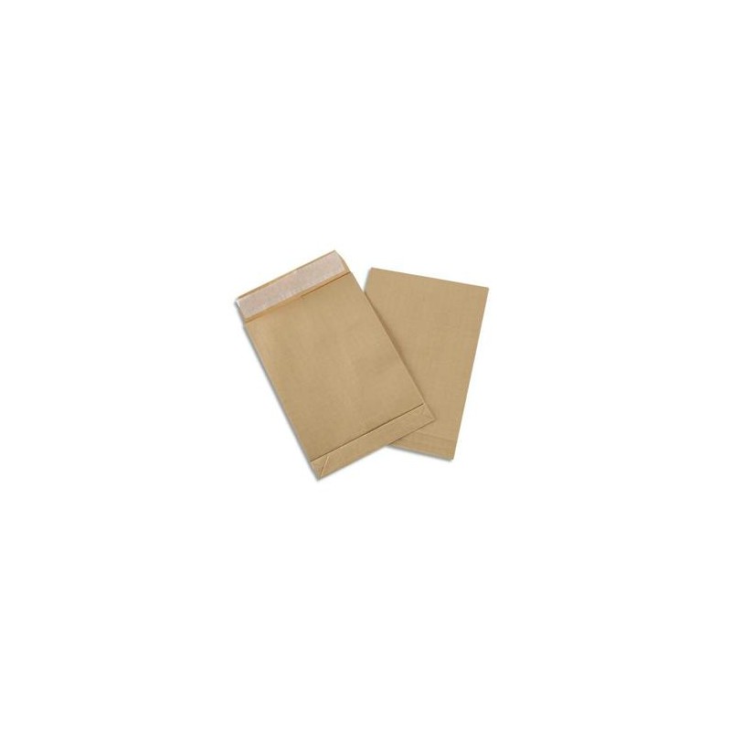 GPV Boite de 250 pochettes kraft armé C4 blanches avec 3 soufflets GPV Boite de 250 pochettes kraft armé C4 blanches avec 3 soufflets