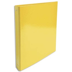 EXACOMPTA Classeur 4 anneaux Ø30mm IDERAMA en carte 18/10ème. Dos 4 cm, format A4. Coloris jaune