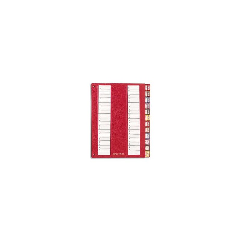 EMEY Trieur alpha-numérique 24 compartiments bordeaux, couverture rigide plastifiée, onglets métalliques EMEY Trieur alpha-numérique 24 compartiments bordeaux, couverture rigide plastifiée, onglets métalliques