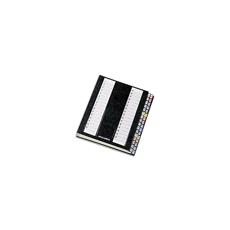 EMEY Trieur alphabétique 32 compartiments noir, couverture rigide plastifiée, onglets métalliques EMEY Trieur alphabétique 32 compartiments noir, couverture rigide plastifiée, onglets métalliques