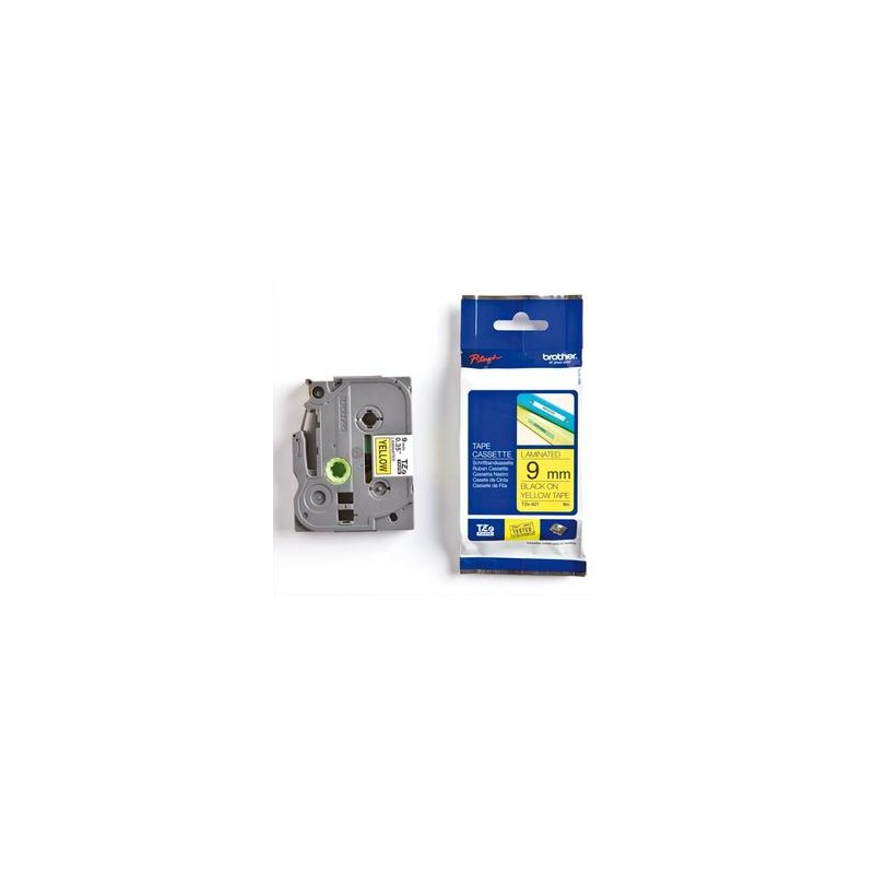 BROTHER Ruban pour PTOUCH laminé noir/jaune 9mmx8m TZE621 BROTHER Ruban pour PTOUCH laminé noir/jaune 9mmx8m TZE621