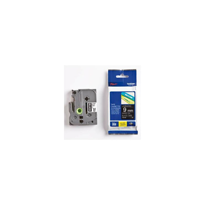 BROTHER Ruban pour PTOUCH laminé blanc/noir 9mmx8m TZE325 BROTHER Ruban pour PTOUCH laminé blanc/noir 9mmx8m TZE325