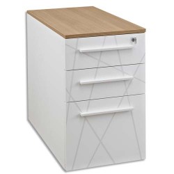 GAUTIER Top bois CHENE pour caisson hauteur bureau/rangement bas ou mi-hauteur/armoire SUNDAY 42x2x80cm