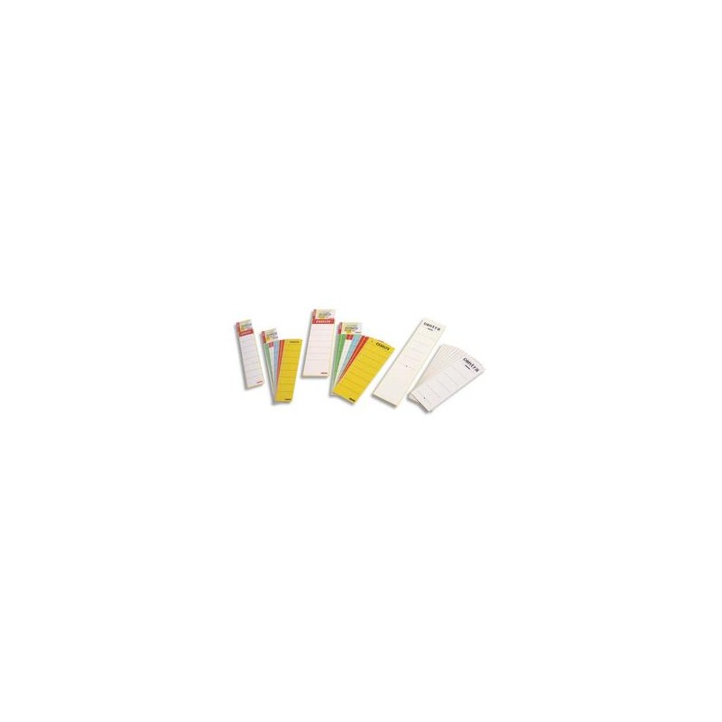 ESSELTE Sachet de 10 étiquettes adhésives pour classeur à levier à dos étroit coloris blanc ESSELTE Sachet de 10 étiquettes adhésives pour classeur à levier à dos étroit coloris blanc