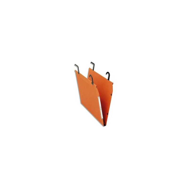 ESSELTE Boîte de 25 dossiers suspendus TMG pour TUBE en kraft 240g. Fond V, bouton-pression. Orange ESSELTE Boîte de 25 dossiers suspendus TMG pour TUBE en kraft 240g. Fond V, bouton-pression. Orange