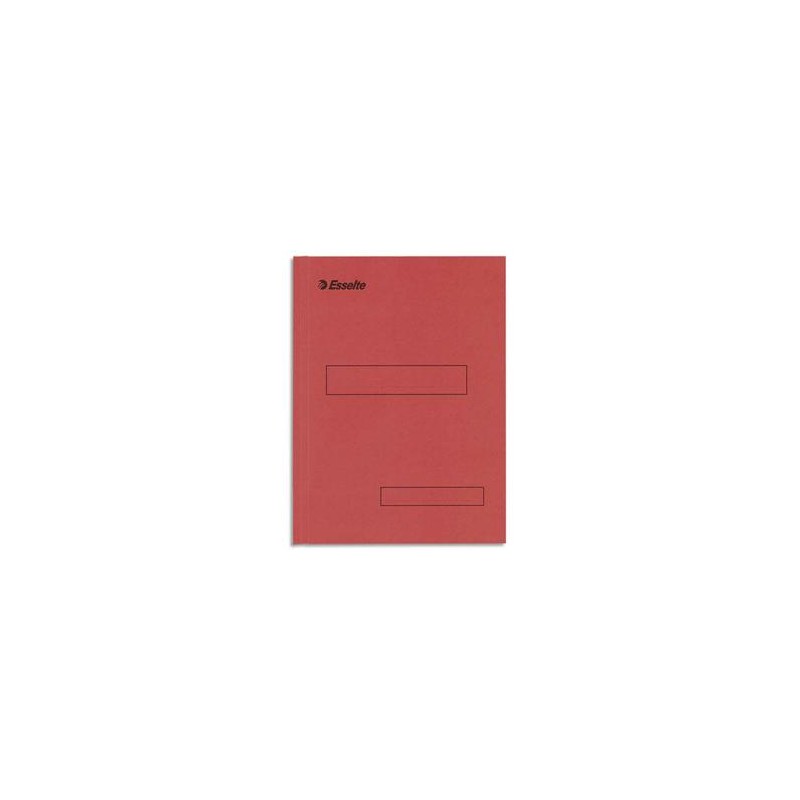 ESSELTE Boîte de 100 sous-dossiers 160g à 2 rabats rouge Scor , pour dossiers armoire et tiroir