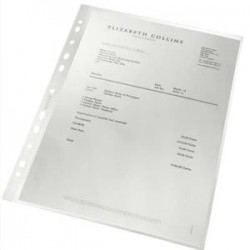 LEITZ Boite de 100 pochettes perforées en A4 polypropylène grainé 9/100è 100% recyclées incolore