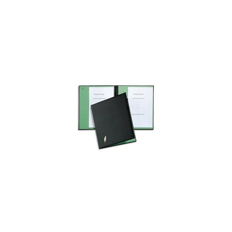 EMEY Parapheur double clip de maintien 1 compartiment couverture noire ouatinée intérieur buvard vert EMEY Parapheur double clip de maintien 1 compartiment couverture noire ouatinée intérieur buvard vert