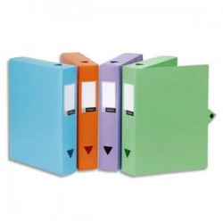 VIQUEL Boite de classement CLASSDOC, en polypropylène 8/10ème, dos 6cm, coloris assortis