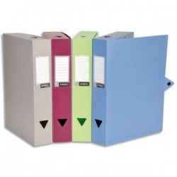 VIQUEL Boite de classement CLASSDOC, en polypropylène 8/10ème, dos 10cm, coloris assortis