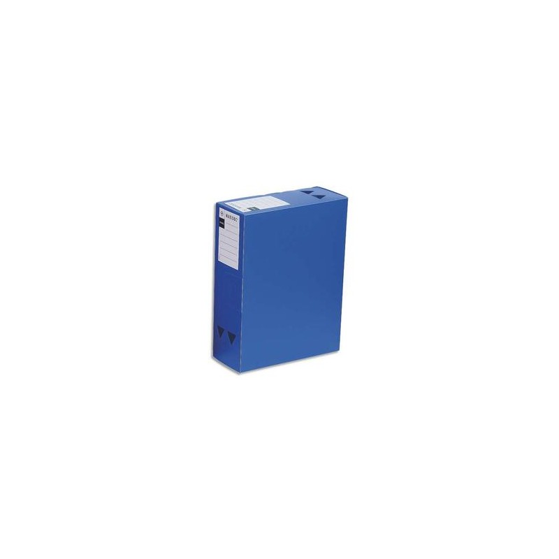 VIQUEL Boite de classement MAXIDOC, en polypropylène 12/10ème, dos de 12cm, coloris bleu opaque