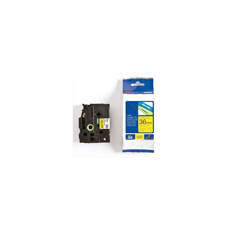 BROTHER Ruban pour PTOUCH laminé noir/jaune 36mmx8m TZE661 BROTHER Ruban pour PTOUCH laminé noir/jaune 36mmx8m TZE661
