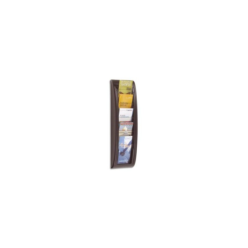 PAPERFLOW Présentoir mural Quick Fit System, 5 cases ft 1/3 A4 épais. 2 cm, L22,7 x H65 x P9,5 cm noir PAPERFLOW Présentoir mural Quick Fit System, 5 cases ft 1/3 A4 épais. 2 cm, L22,7 x H65 x P9,5 cm noir