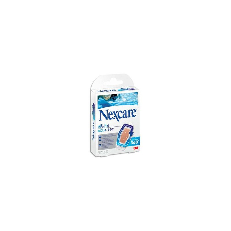 NEXCARE Boîte de 14 pansements en polyuréthane Aqua, 3 tailles NEXCARE Boîte de 14 pansements en polyuréthane Aqua, 3 tailles