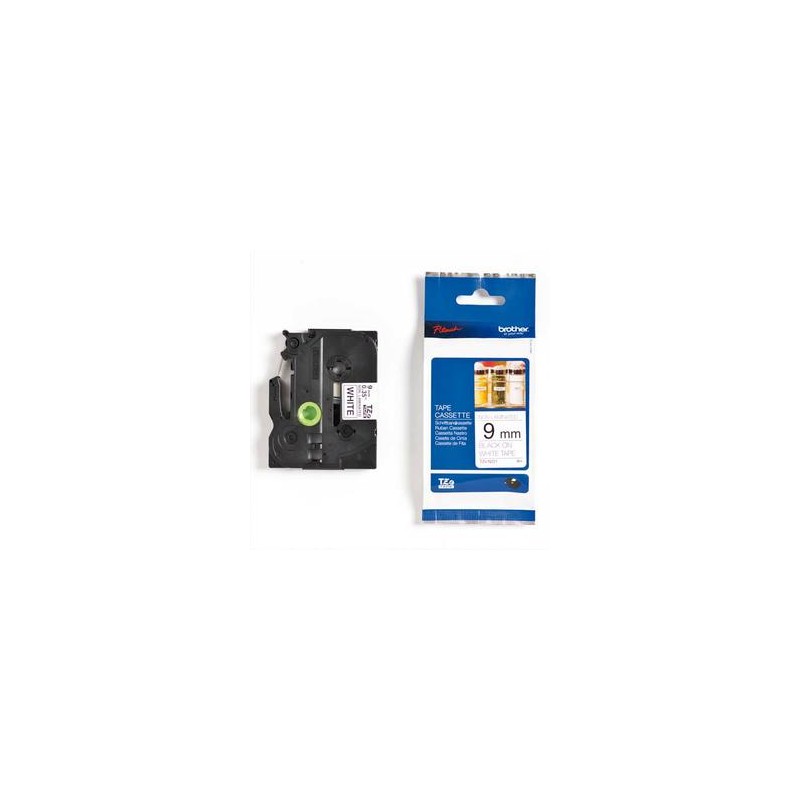 BROTHER Ruban noir/blanc non laminé 9MM TZEN221 pour P-TOUCH 200/210/220/300/310/340/350/540/550//1200/18 BROTHER Ruban noir/blanc non laminé 9MM TZEN221 pour P-TOUCH 200/210/220/300/310/340/350/540/550//1200/18