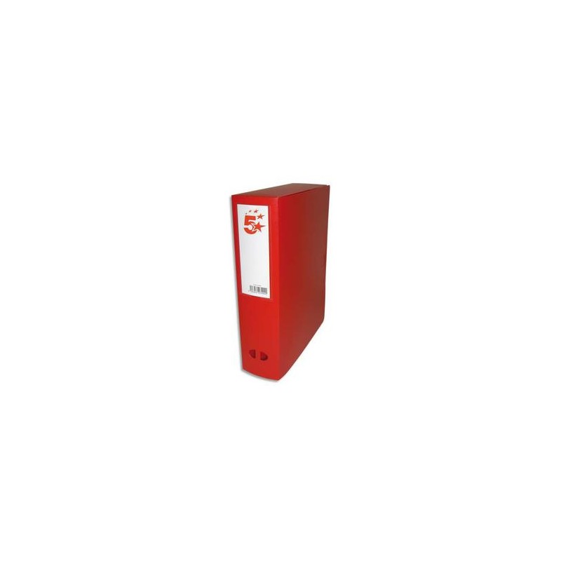 5 ETOILES Boîte de classement dos de 8 cm, en polypropylène 7/10e rouge 5 ETOILES Boîte de classement dos de 8 cm, en polypropylène 7/10e rouge