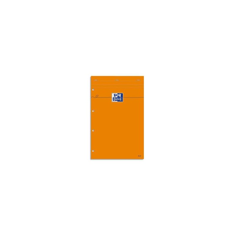 OXFORD Bloc de direction agrafé en tête 160 pages 80g lignées 21x32 Couverture orange OXFORD Bloc de direction agrafé en tête 160 pages 80g lignées 21x32 Couverture orange