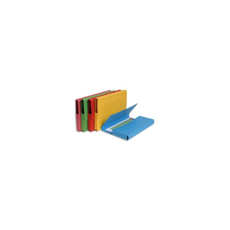 EXACOMPTA Paquet de 50 chemises à poche Forever en carte recyclée 290g, assortis vif EXACOMPTA Paquet de 50 chemises à poche Forever en carte recyclée 290g, assortis vif