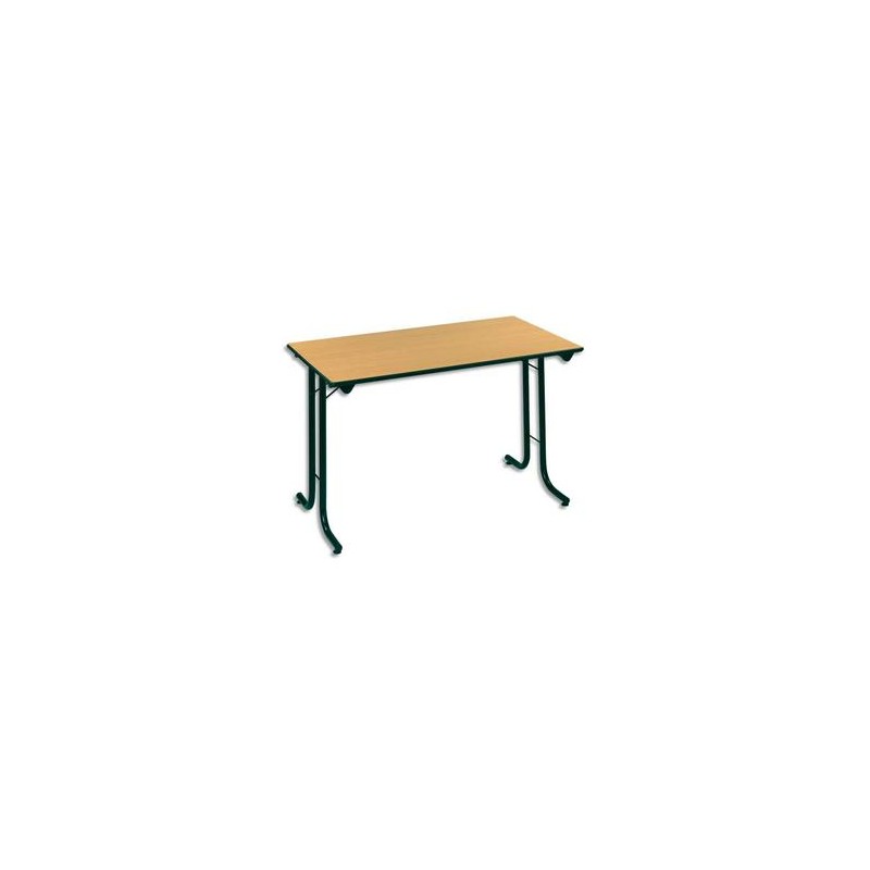 SODEMATUB Table polyvalente pliante rectangulaire 120 x 70 cm hêtre/noir SODEMATUB Table polyvalente pliante rectangulaire 120 x 70 cm hêtre/noir