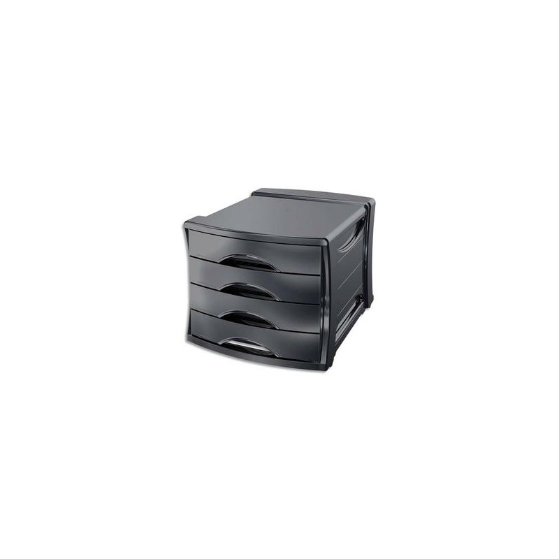 ESSELTE Bloc de classement Europost 4 tiroirs - Vivida noir - L28,5 x H24,5 x P38 cm ESSELTE Bloc de classement Europost 4 tiroirs - Vivida noir - L28,5 x H24,5 x P38 cm