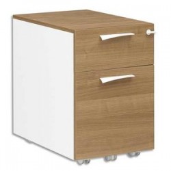GAUTIER Caisson mobile 2 tiroirs Xenon - Dimensions : L42 x H61 x P60 cm coloris merisier Italien