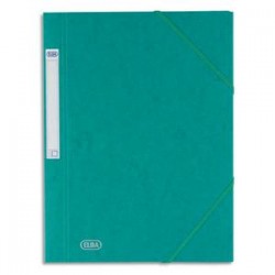 ELBA Chemise 3 rabats en carte lustrée 7/10 ème. Coloris vert.