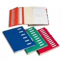 EMEY Trieur EMEY JUNIOR en carte avec système clip, 12 compartiments. Coloris rouge.