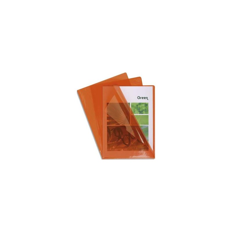 EXACOMPTA Boîte de 100 pochettes coin en PVC 14/100 ème. Coloris orange. EXACOMPTA Boîte de 100 pochettes coin en PVC 14/100 ème. Coloris orange.