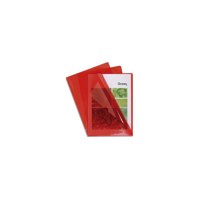 EXACOMPTA Boîte de 100 pochettes coin en PVC 14/100 ème. Coloris rouge. EXACOMPTA Boîte de 100 pochettes coin en PVC 14/100 ème. Coloris rouge.