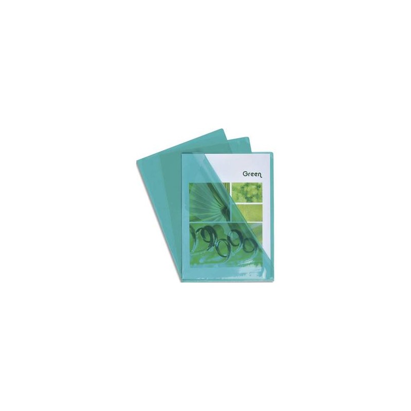 EXACOMPTA Boîte de 100 pochettes coin en PVC 14/100 ème. Coloris vert. EXACOMPTA Boîte de 100 pochettes coin en PVC 14/100 ème. Coloris vert.